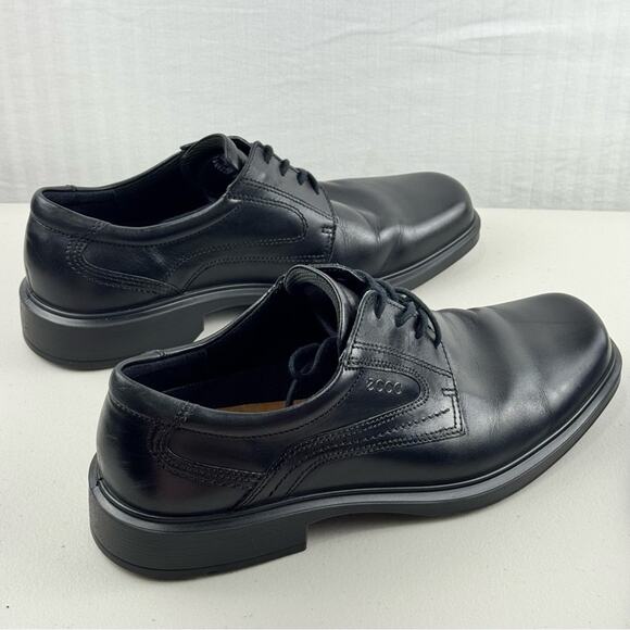 Ecco Helsinki Plain Toe Dress Shoe Polished Black Leather Oxford Men’s 10 EUR 44 main image 5